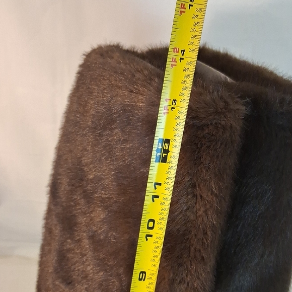 No Boundaries Brown Faux Fur Heeled Boots - Picture 7 of 9